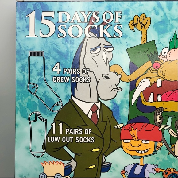 NEW Nickelodeon 15 days of Socks (Men’s Shoe Size 6-12) - Picture 6 of 7